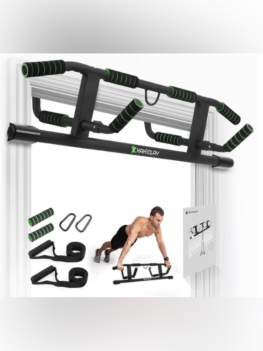 Multi Grip Pull Up Bar Doorway Workout Bar Foldable Home Gym New